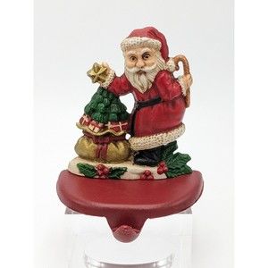 Midwest Cannon Falls Cast Iron Stocking Hanger Holder Santa Tree Candy Cane VTG‎